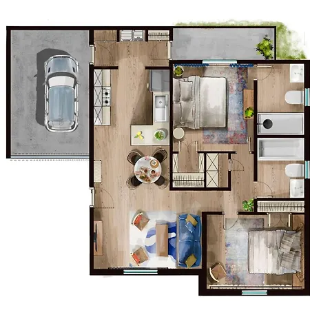 Contemporary Townhome Enclosed Garage Wd Kalispell Exterior foto